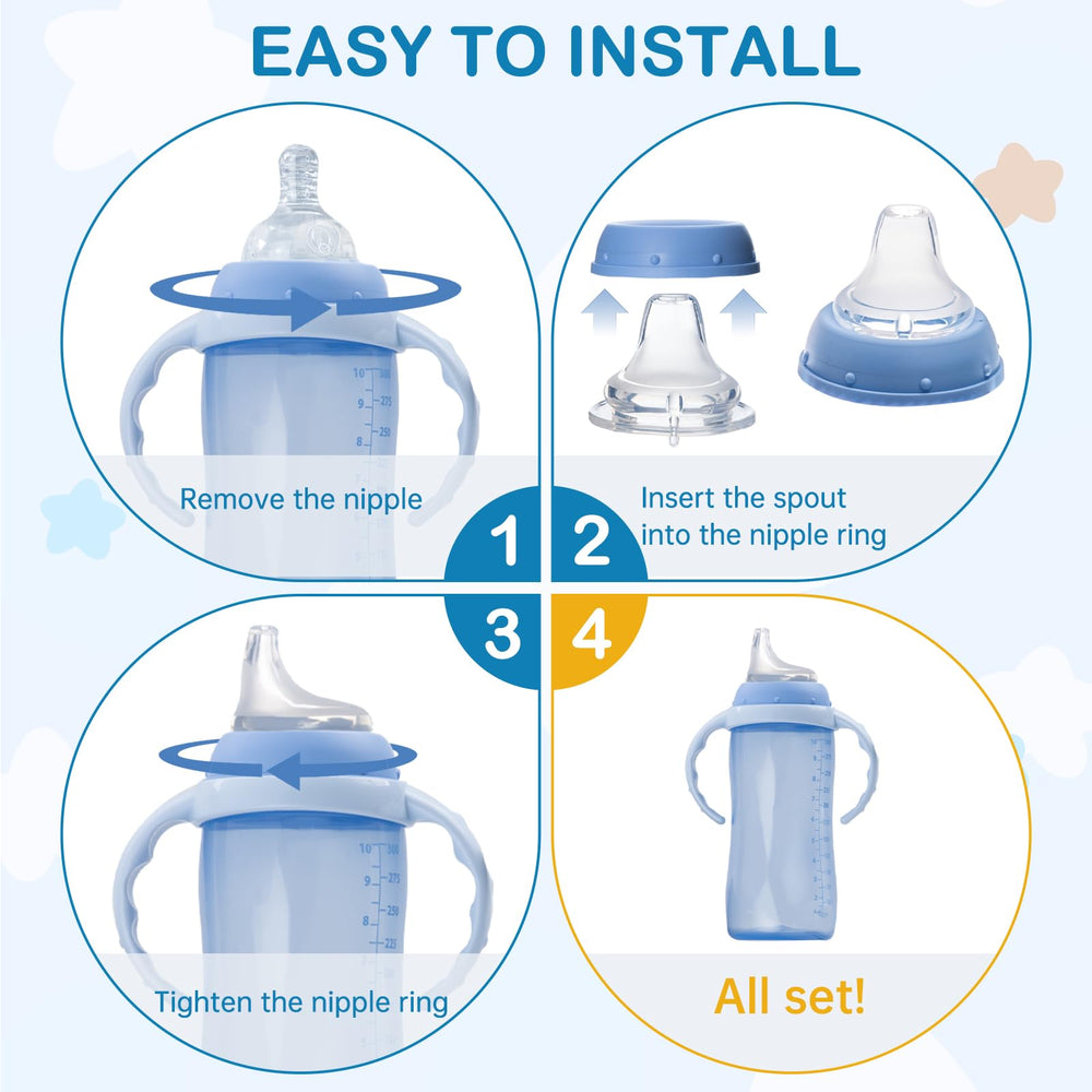 Ajrwiiy 8Pack easy-to-clean spout for daily maintenance.
