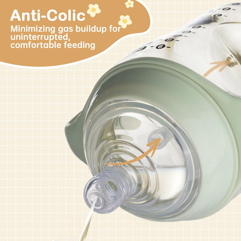 Ajrwiiy anti-colic valve nipples reducing air intake during feeds.