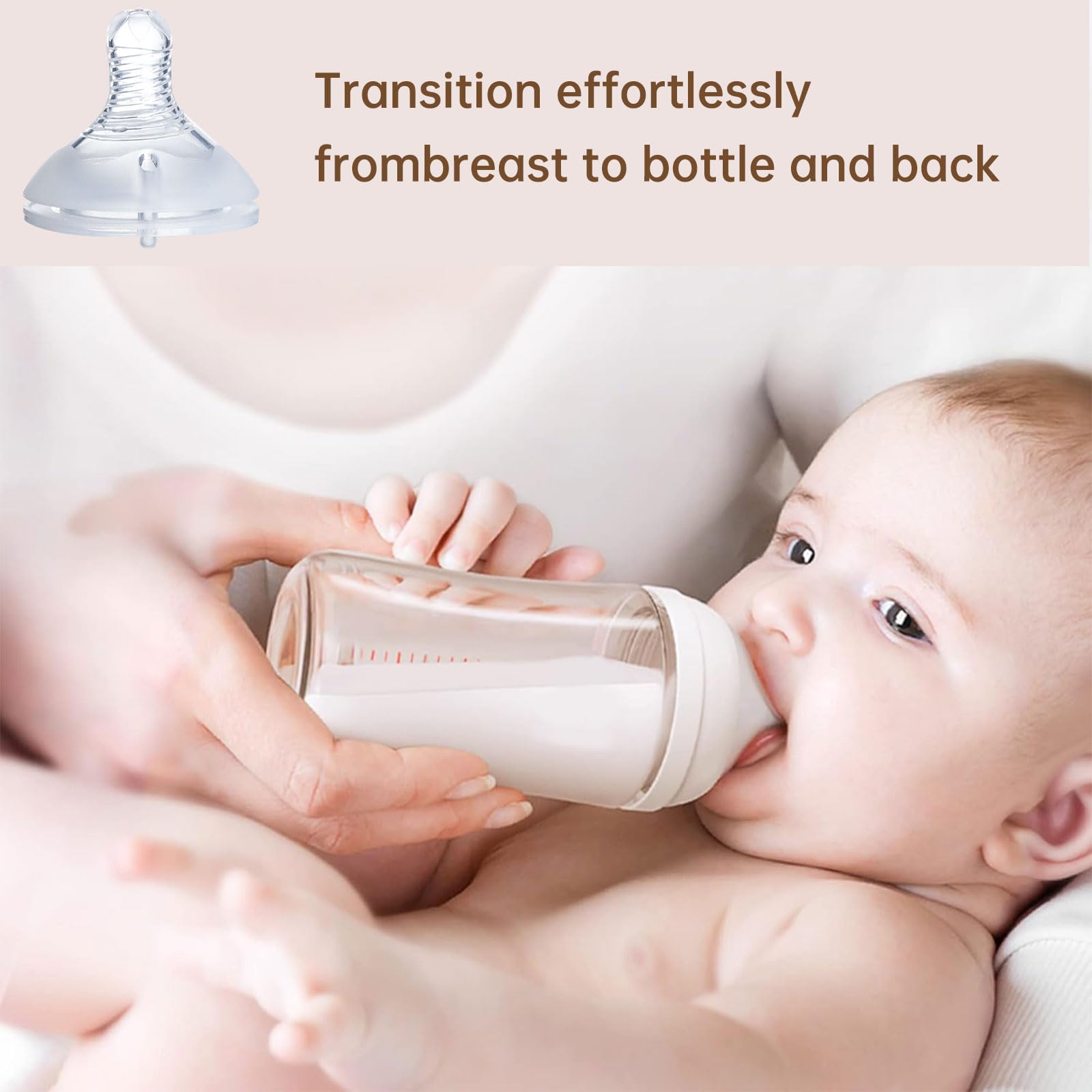 Ajrwiiy cup transition ready nipple enhances mess-free cup drinking