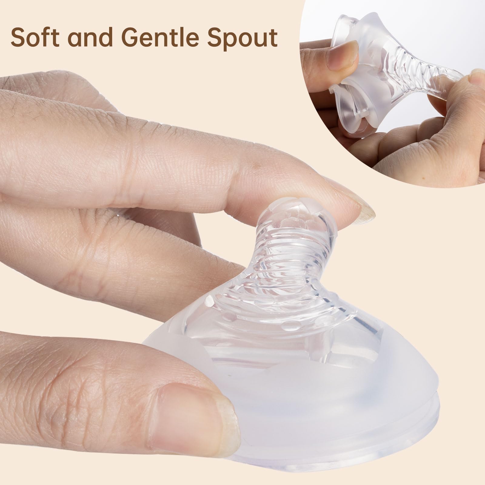 Ajrwiiy easy transition nipple for Pigeon bottle helps cup style drinking
