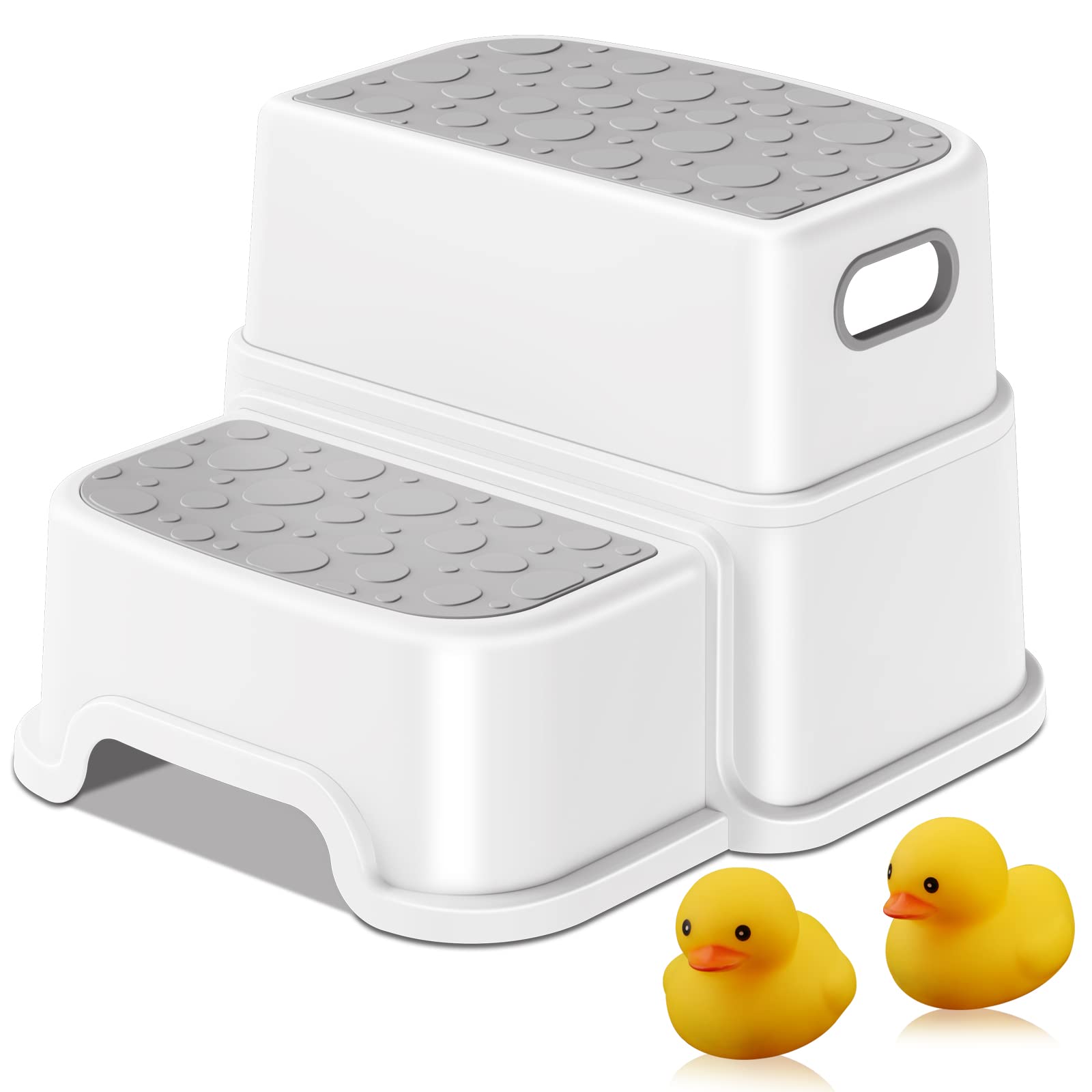 AJVV toddler step stool with two ducks included for potty training playtime