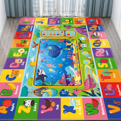 AKASISRUG baby play mat with colorful ABC design supports early learning and imaginative play