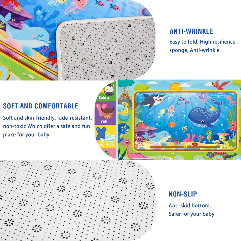 AKASISRUG large 78.7 by 59 inch play area offers space for movement and independent play