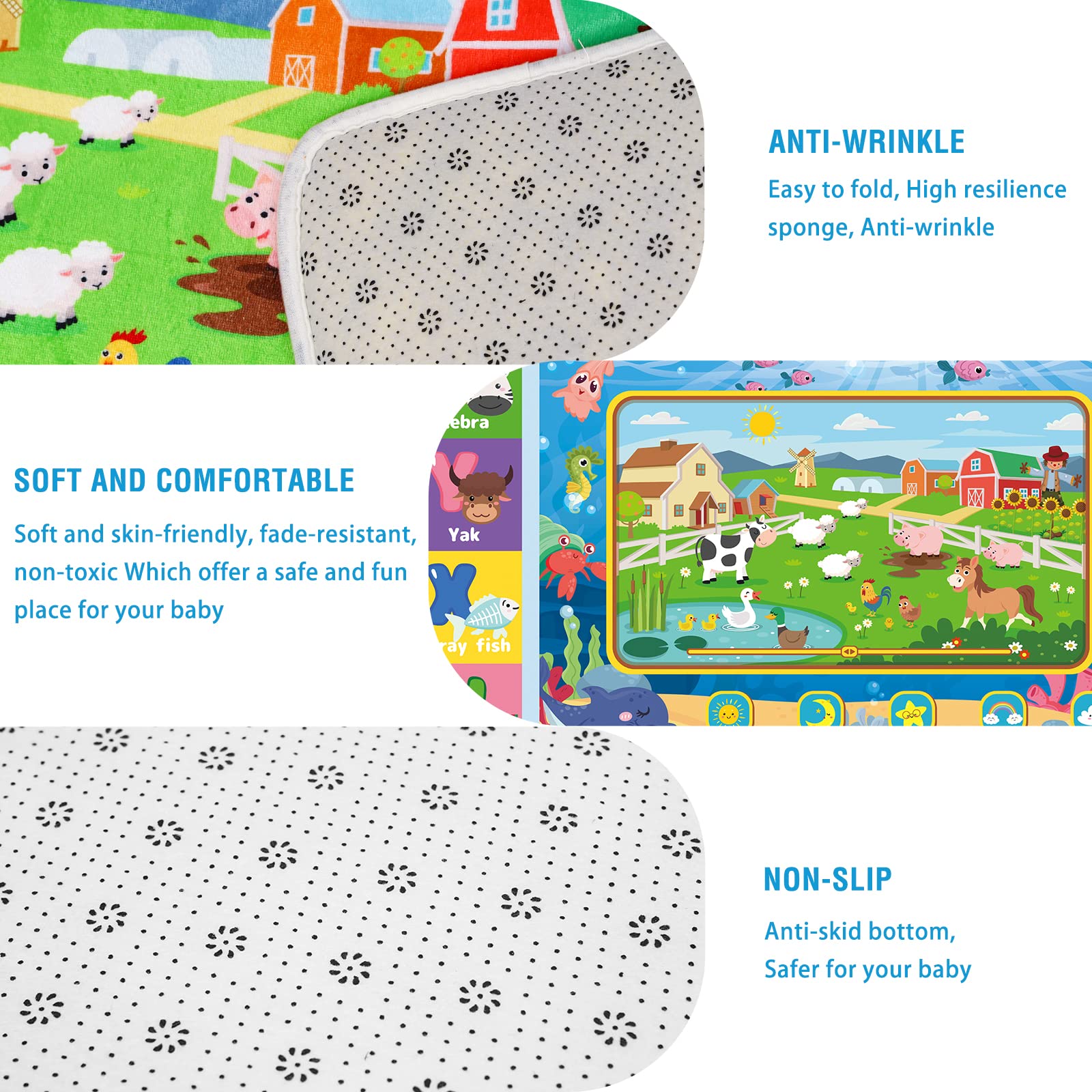 AKASISRUG play mat suits playrooms, bedrooms, nurseries, classrooms for versatile spaces.
