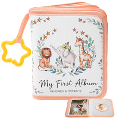AKAYOK My First Photo Album with safari cover keeps memories secure for baby