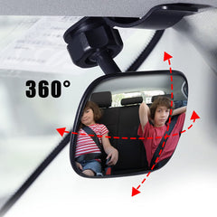 Akexermu sun visor mounted rearview mirror in a car interior.