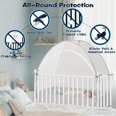 Akiky crib tent unpacked and ready for use.