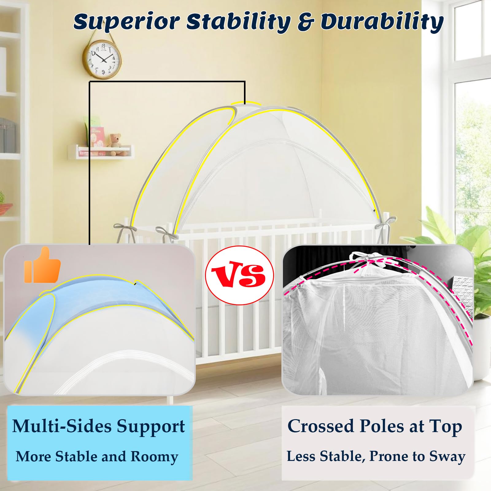 Akiky portable crib tent for travel in a compact bag.