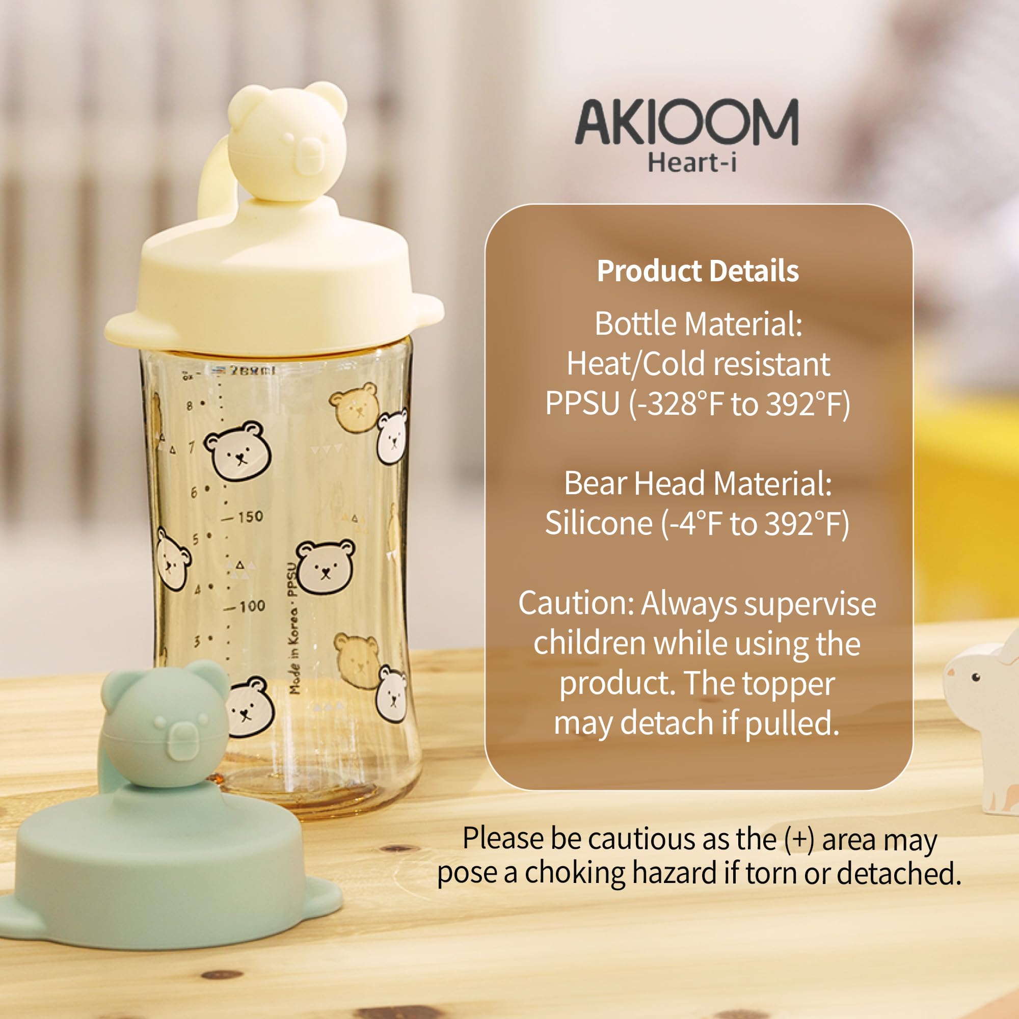 AKIOOM bear-shaped lid adds charm while reducing spills