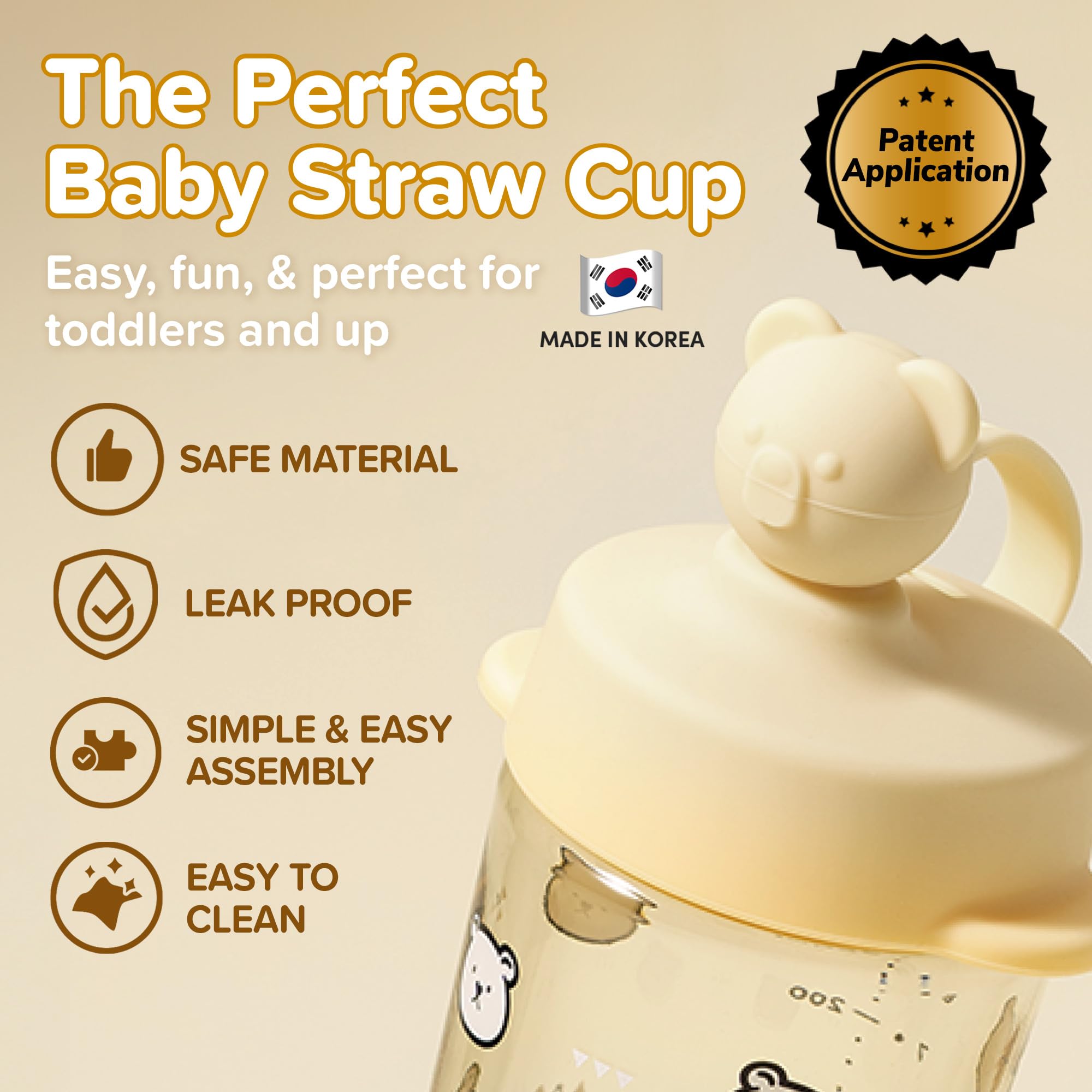 AKIOOM soft-straw PPSU toddler cup for gentle sipping at snack time