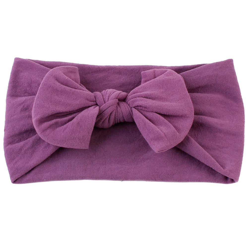 AKOAK dark purple headband in soft nylon for gentle daily wear