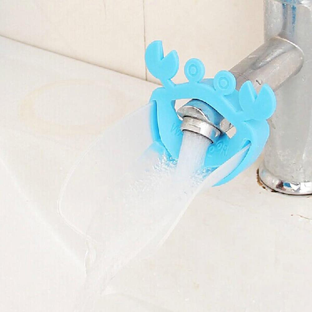 AKOAK crab blue-white faucet extender fits diverse faucet shapes