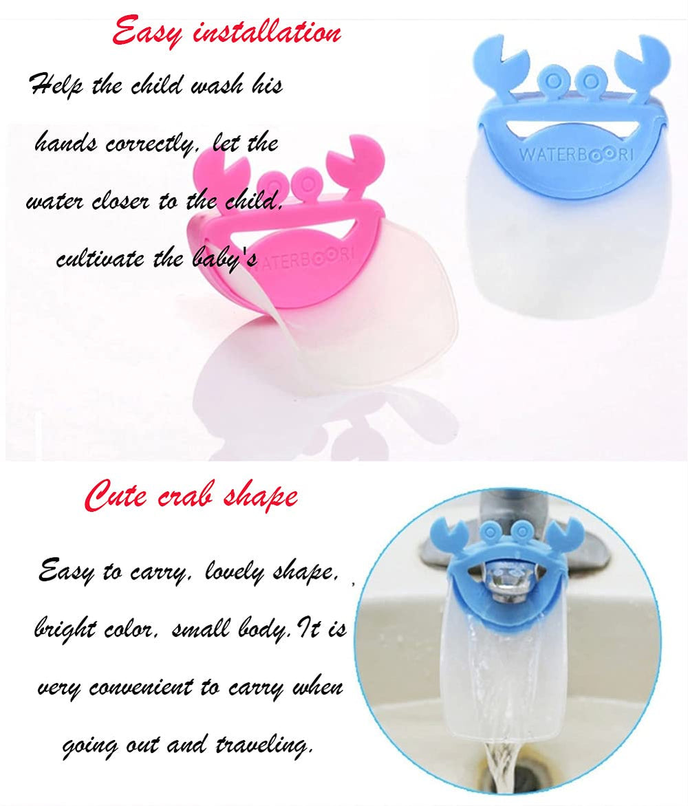 AKOAK crab-blue-white easy-install enables quick faucet attachment