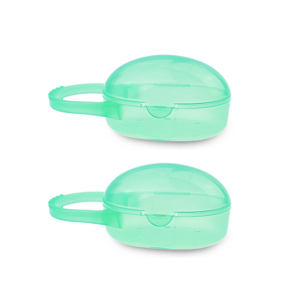 Green AKOAK box eases stroller travel with hanging handle.