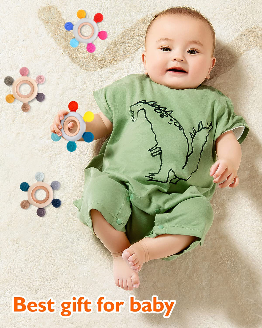 Akolik teether features a wooden ring that must be removed before boiling.