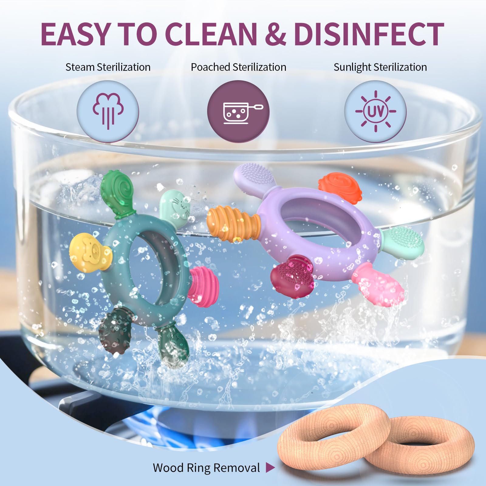 Akolik cooling fridge teether offers refreshing chill to gums.