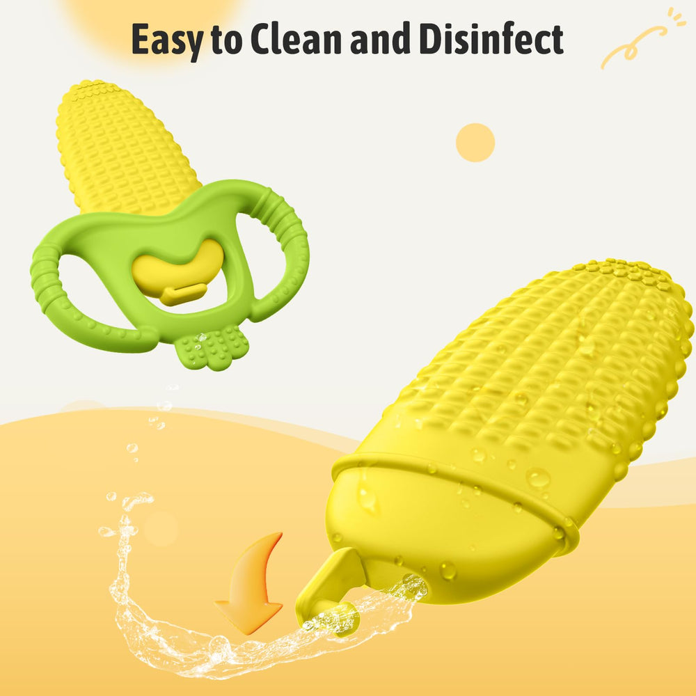 Akolik Corn B teether ready for cold therapy on hot days