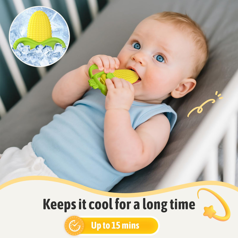 Akolik Corn B teether base and handle detach for thorough cleaning