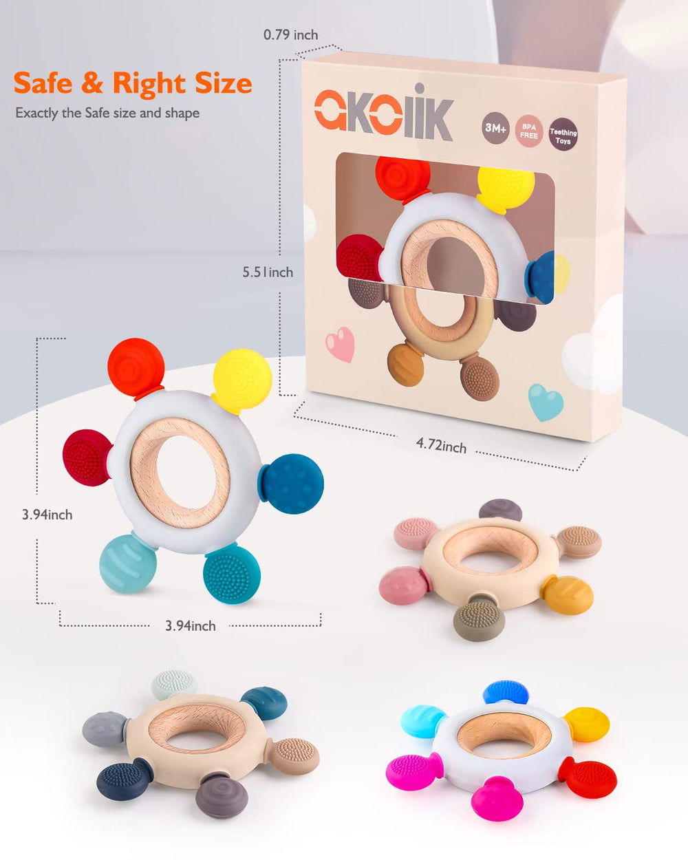 Akolik teether makes a thoughtful gift for babies.