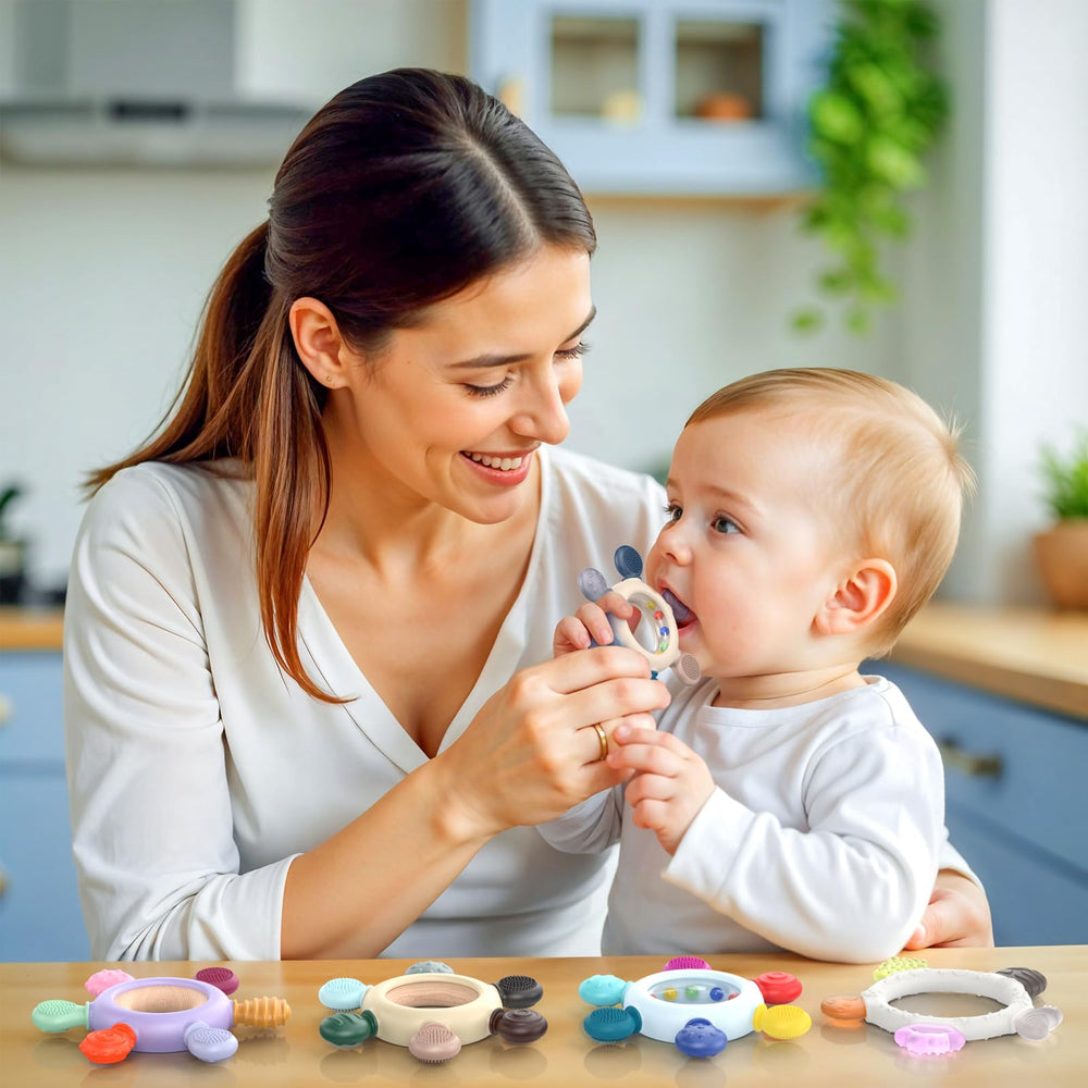 Akolik teething toy fridge-cooling option for quick relief.