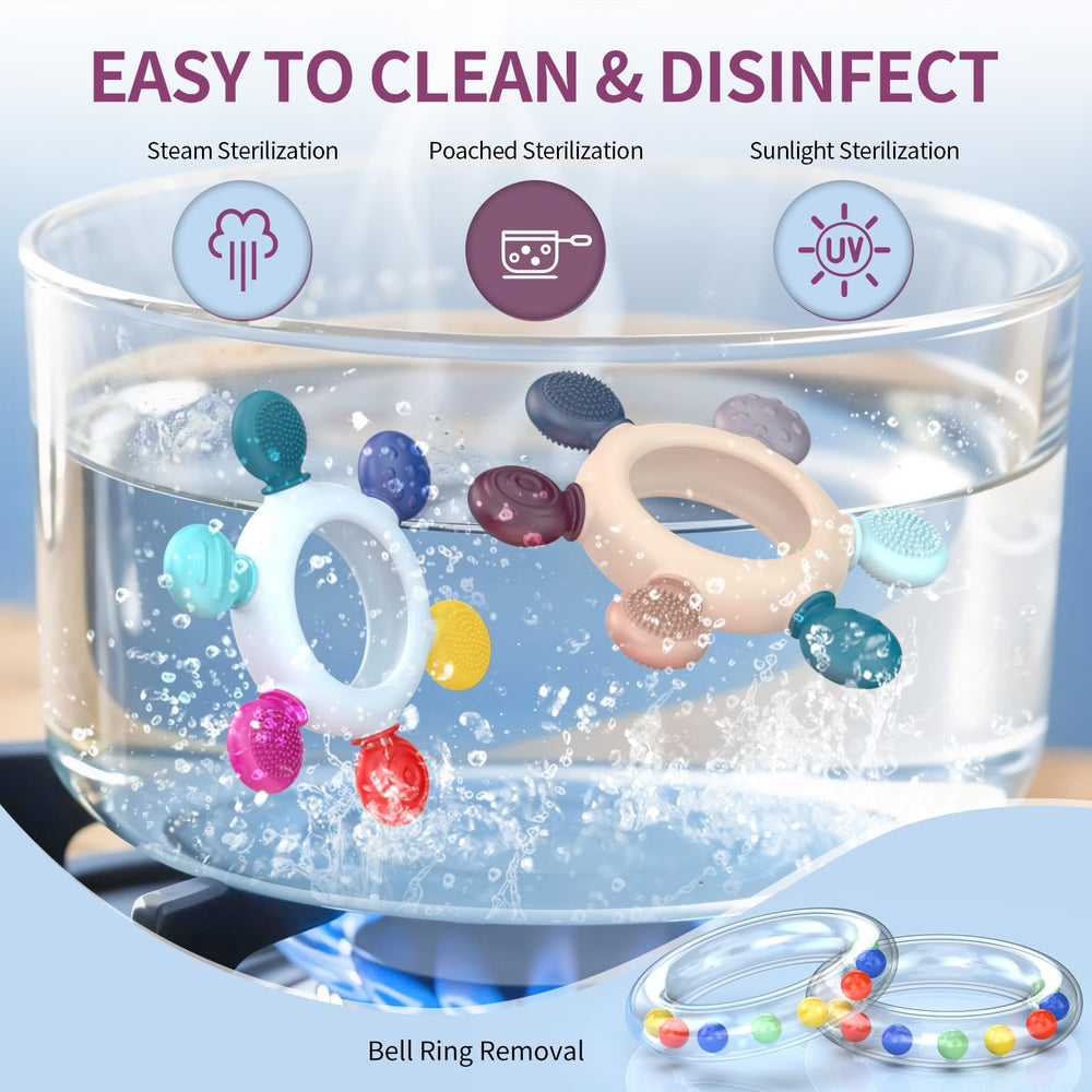 Akolik teething toy silicone; BPA-free material for safe chewing.