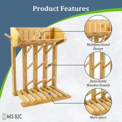 AKS B2C wooden frame provides reliable support for drying feeding items