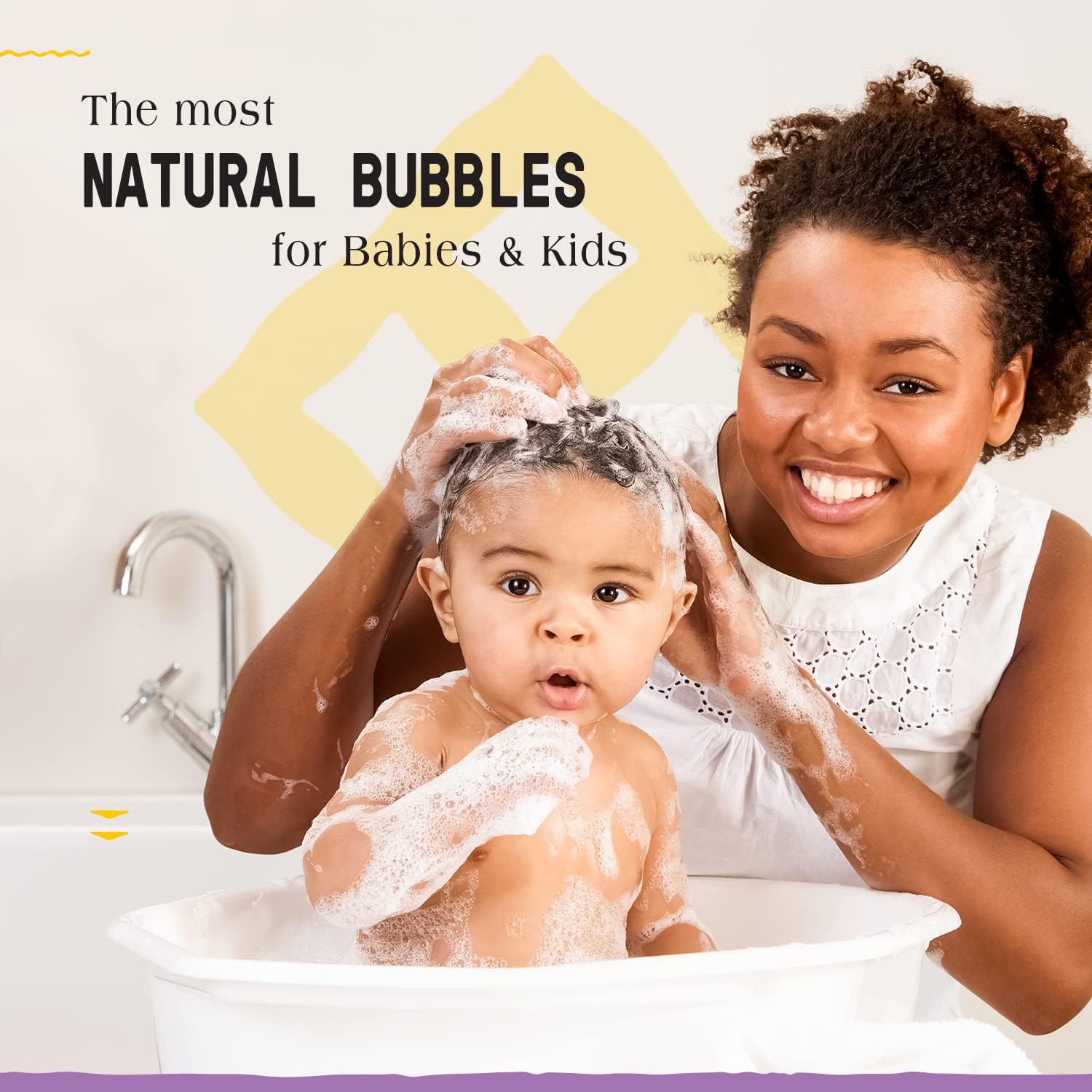 Alaffia bubble bath creates creamy lather with lemon-lavender scent.