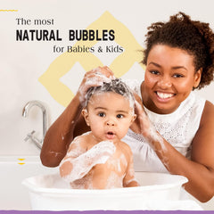 Alaffia bubble bath creates creamy lather with lemon-lavender scent.