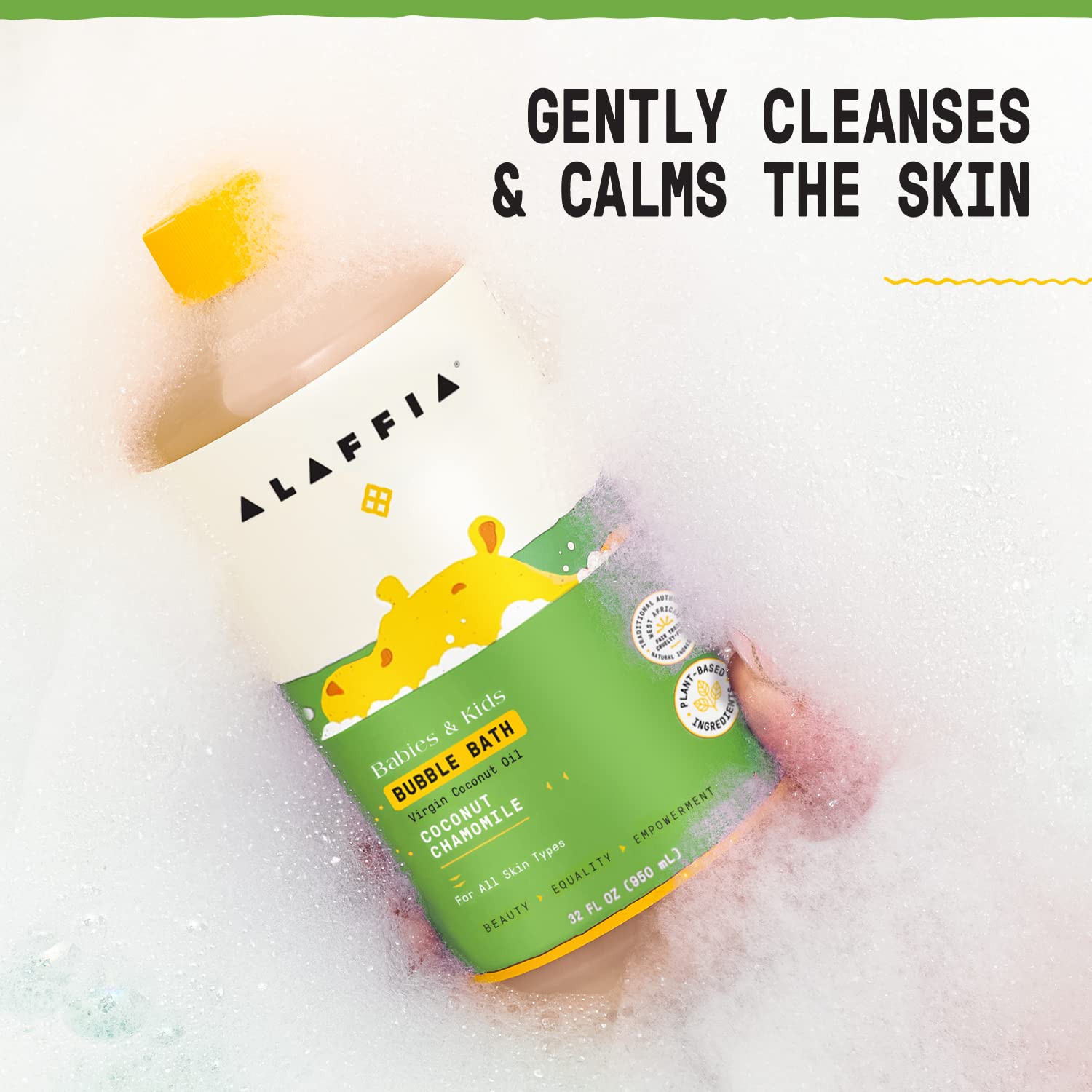 Pouring 1 oz into bath to create playful bubbles for kids.
