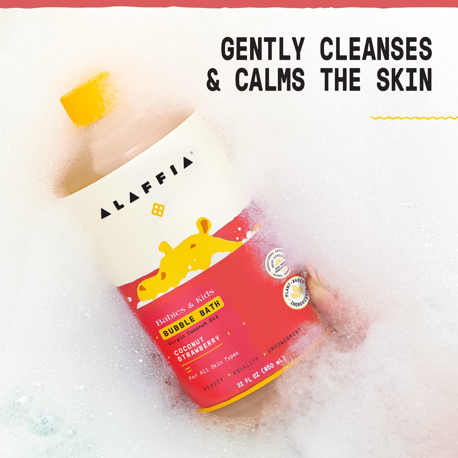 Alaffia plant-based formula delivers a gentle, nurturing bath experience