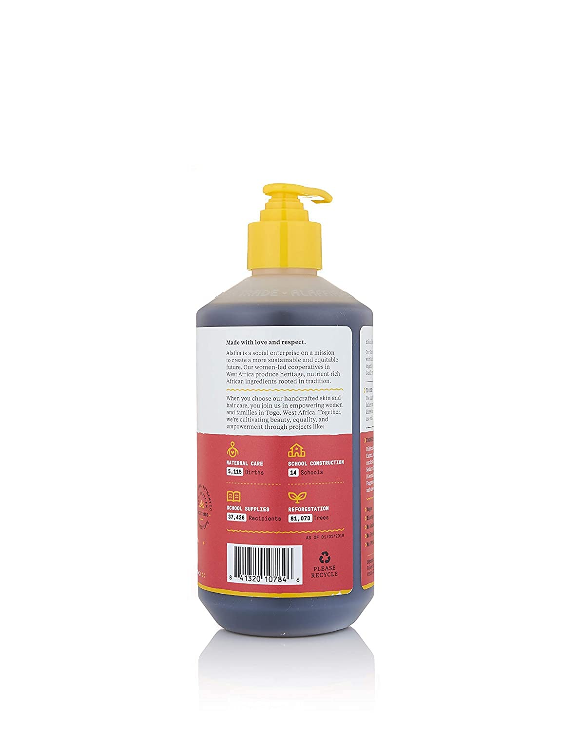 Alaffia coconut-strawberry blend close-up highlights natural cleansing for kids.
