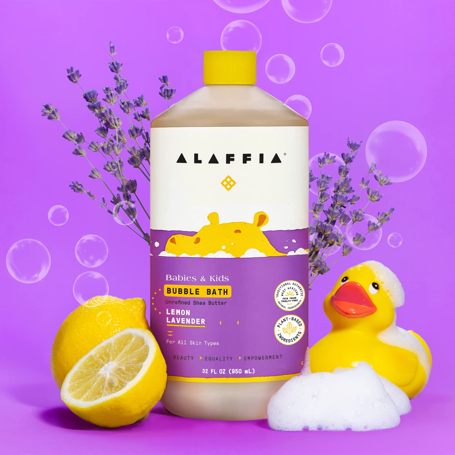 Gentle bubbles suitable for babies, toddlers, and kids of all ages.