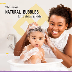 Alaffia bubble bath with shea butter calms and nourishes during bath time.