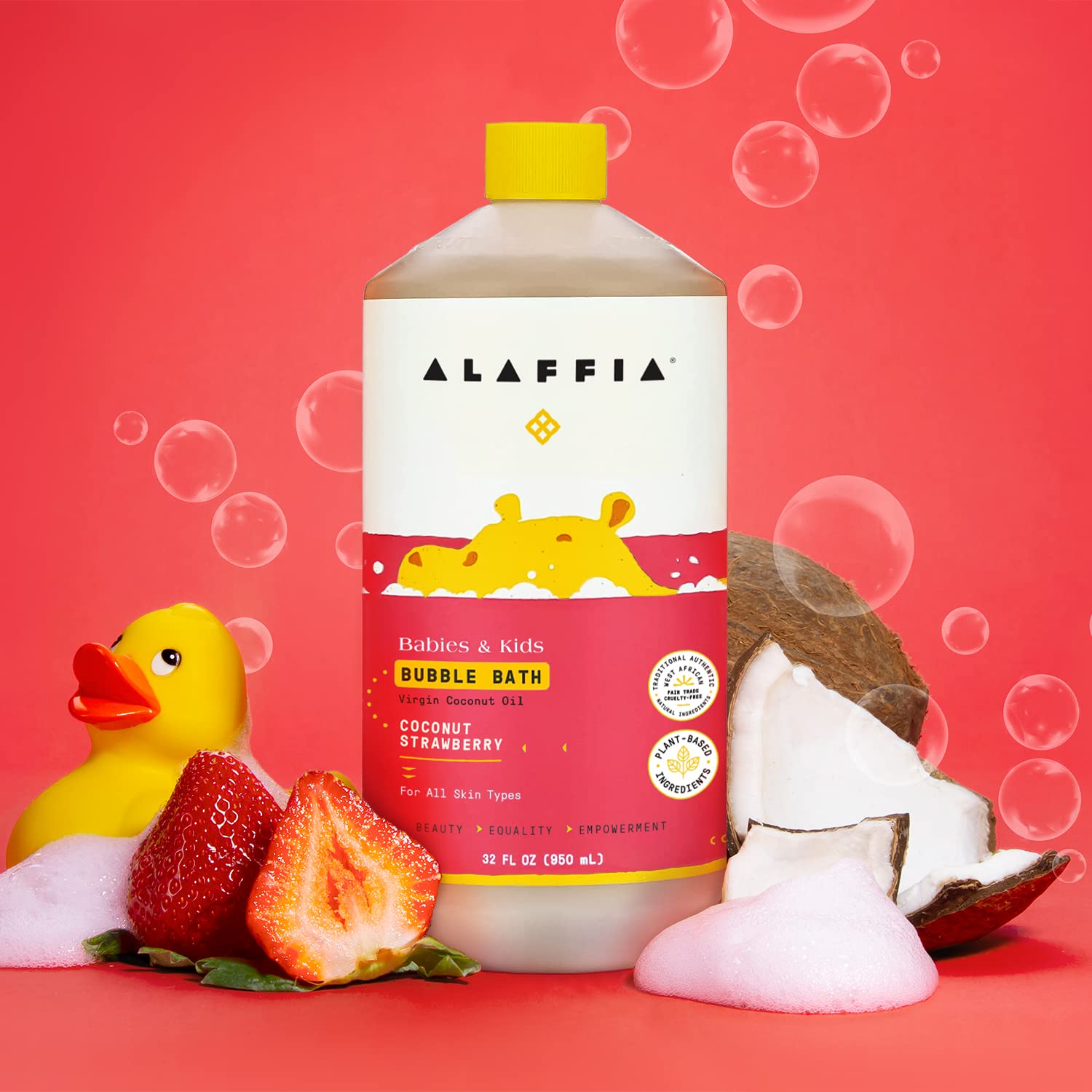 Packaging highlights social impact and ethical care.