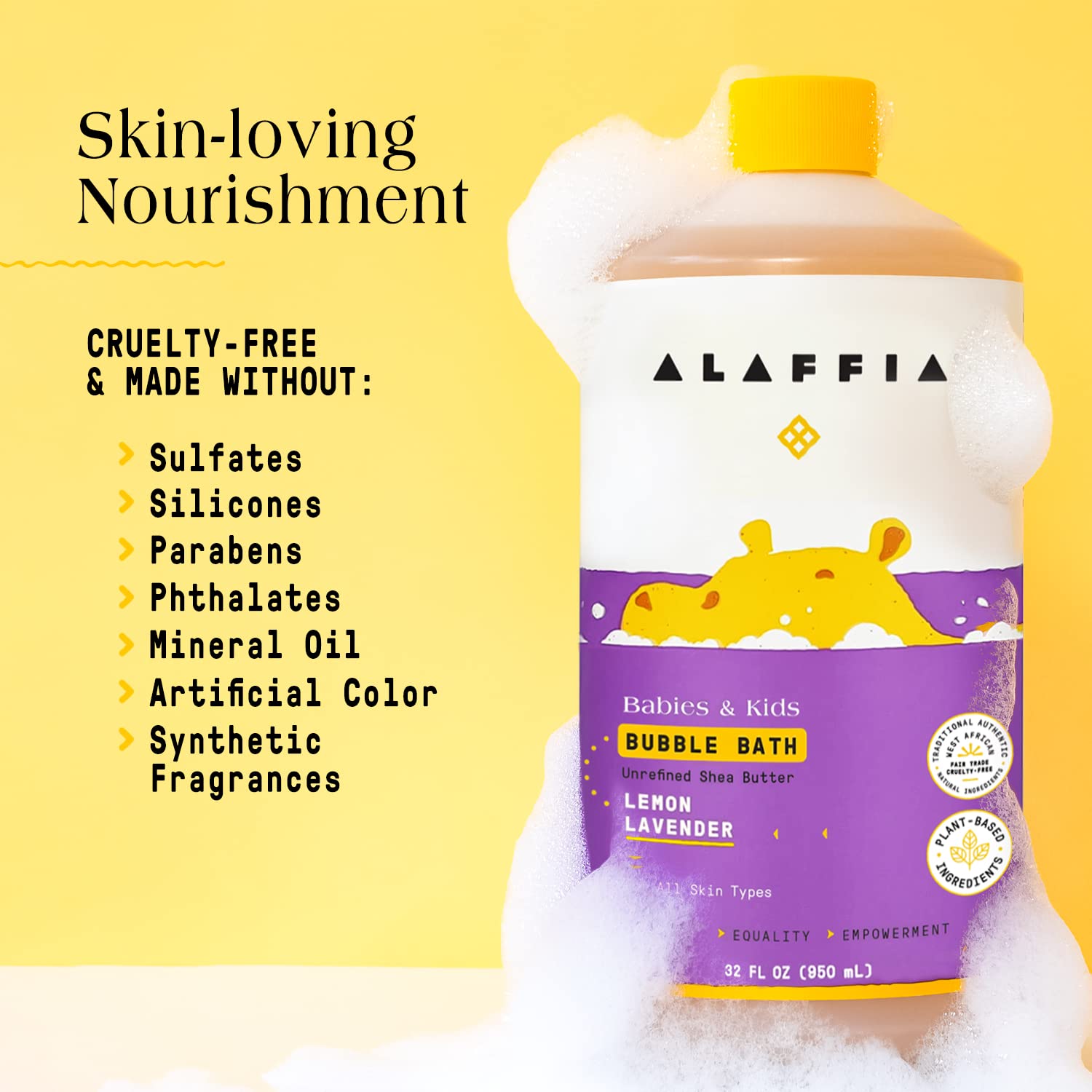 Two-pack 32 oz bottles shown for family-friendly bath time convenience.