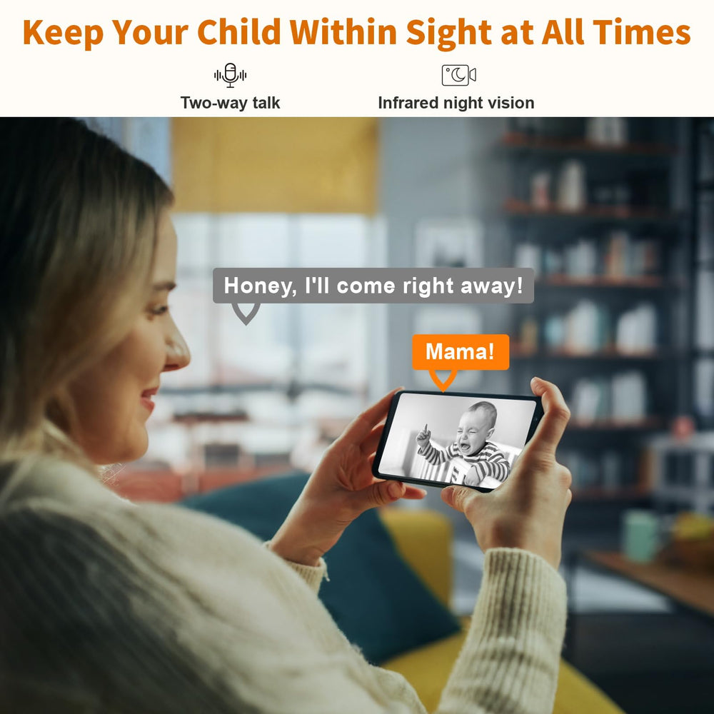 Alaga 2‑way audio with built in siren deters intruders and communicates with family