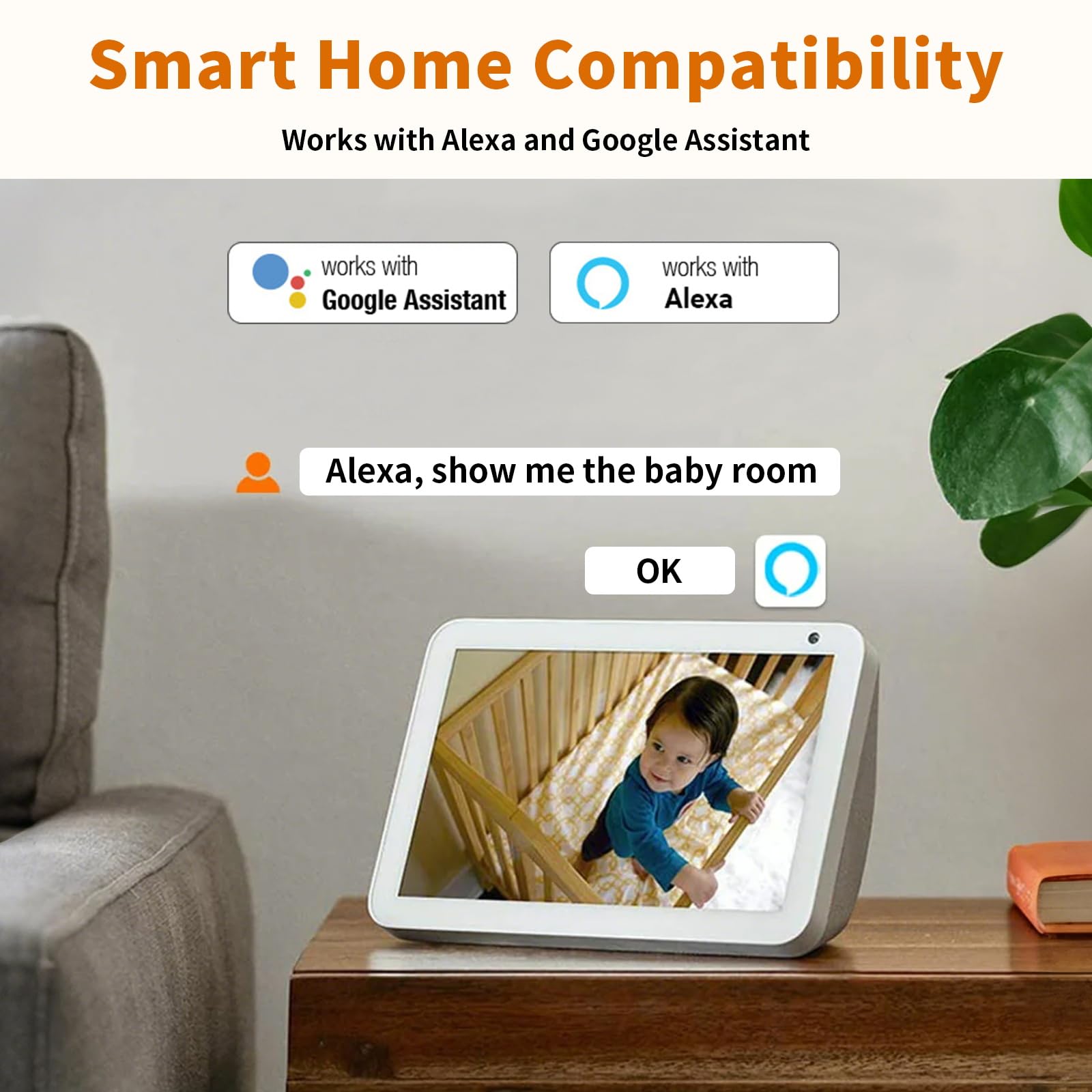 Alaga 2K indoor camera includes 1-month cloud storage option.