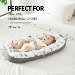 AlamzBeaba baby lounger memory foam seat supports cozy rest