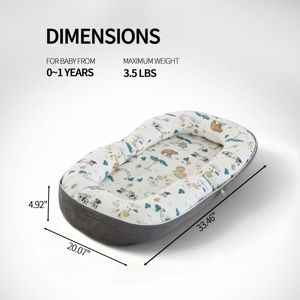 AlamzBeaba baby lounger breathable cover offers gentle surface for rest