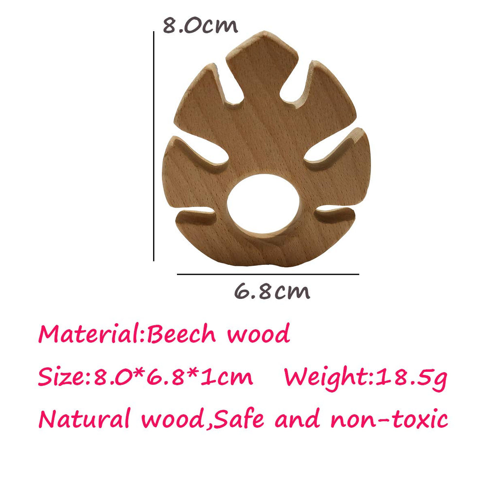 Alenybeby Banana Leaf Teether set with two pieces for clip attachment