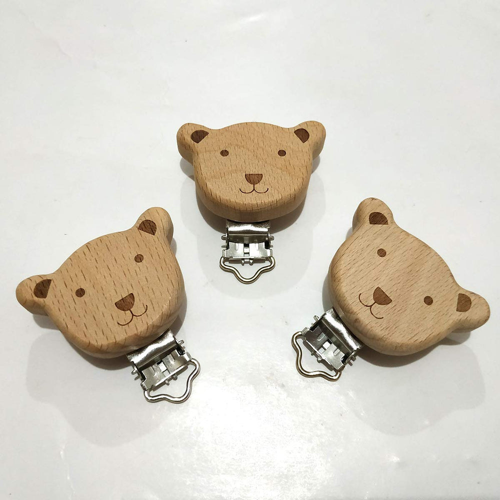 Alenybeby beech wood teether baby accessory designed for gentle chewing and grip
