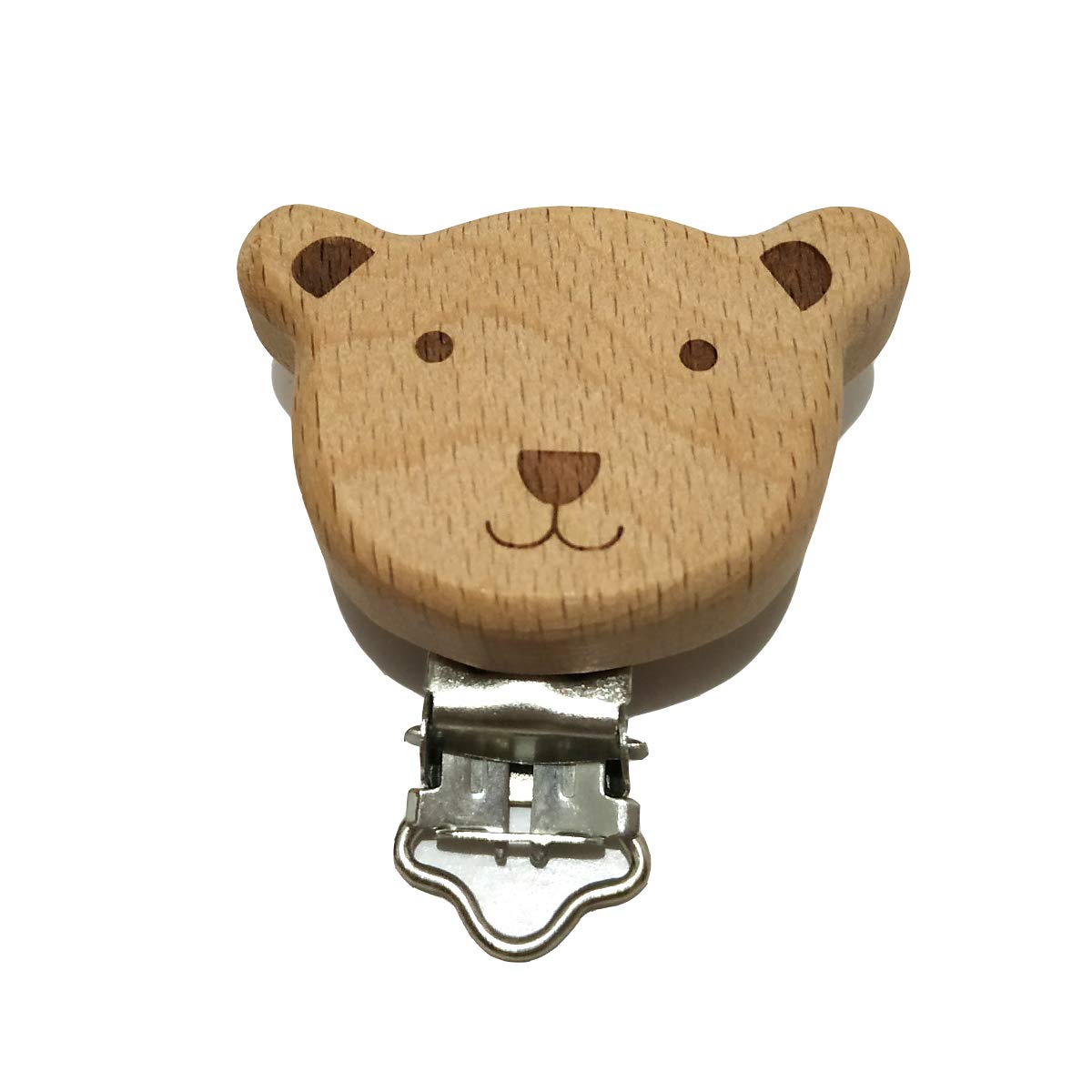 Alenybeby wooden pacifier clip attaches to strollers for easy, secure on-the-go holding