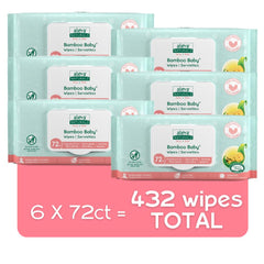 Wipes with ultra-soft, extra-strong bamboo rayon for reliable diaper changes.