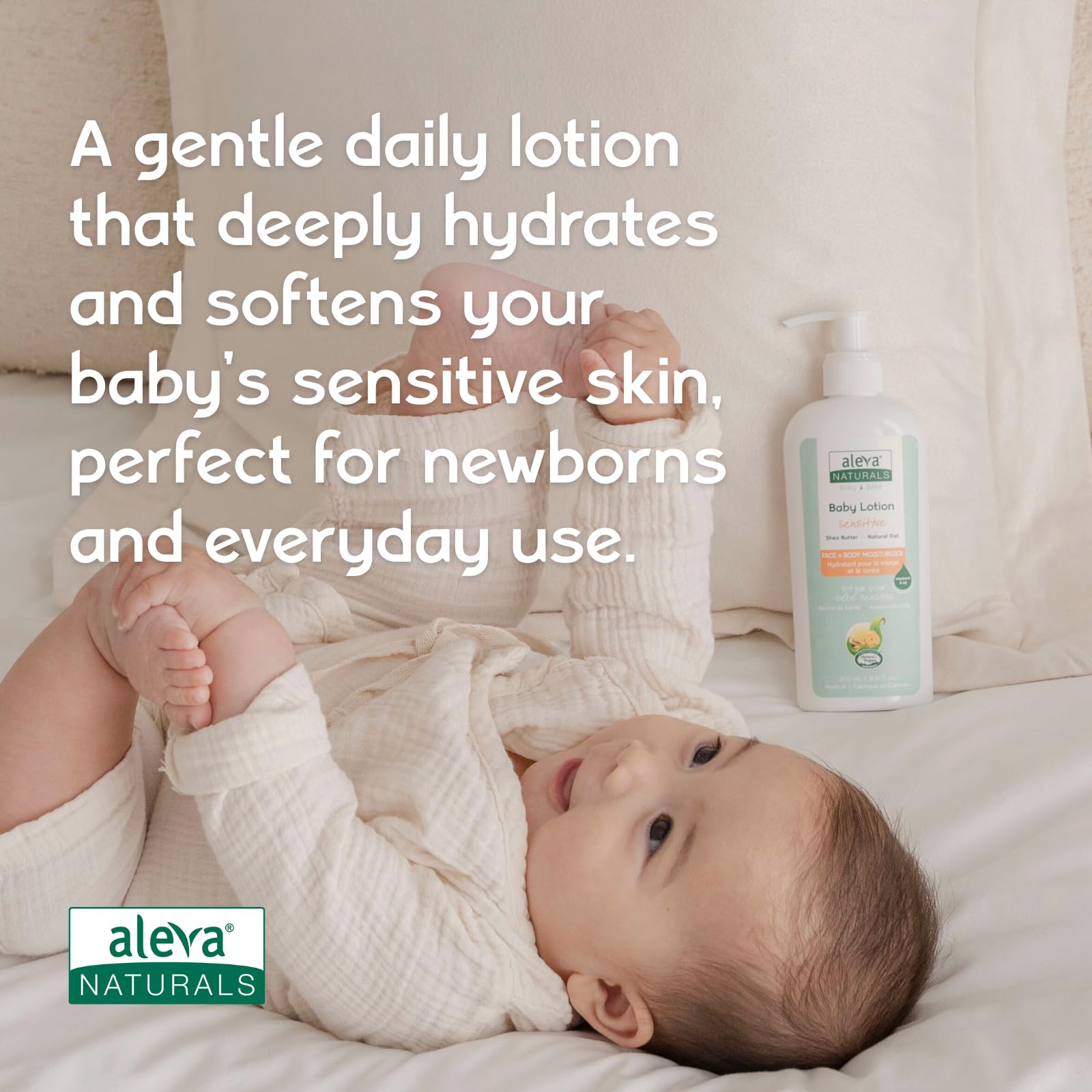 Aleva Naturals Daily Soothing Moisturizer texture demonstrates light emulsion for quick absorption.