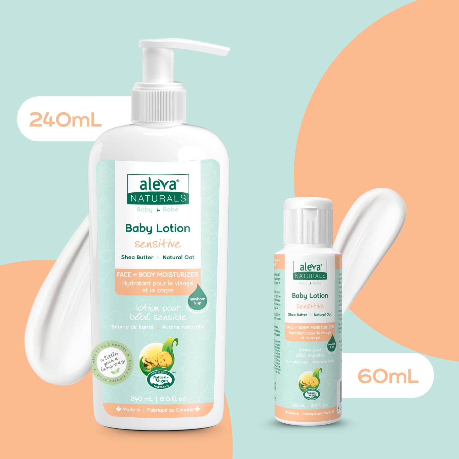 Aleva Naturals Daily Soothing Moisturizer made-in-canada badge signals quality and careful formulation.