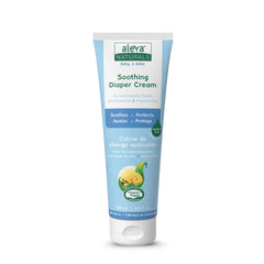 Aleva Naturals diaper cream bottle being poured for a smooth, non-greasy diaper change