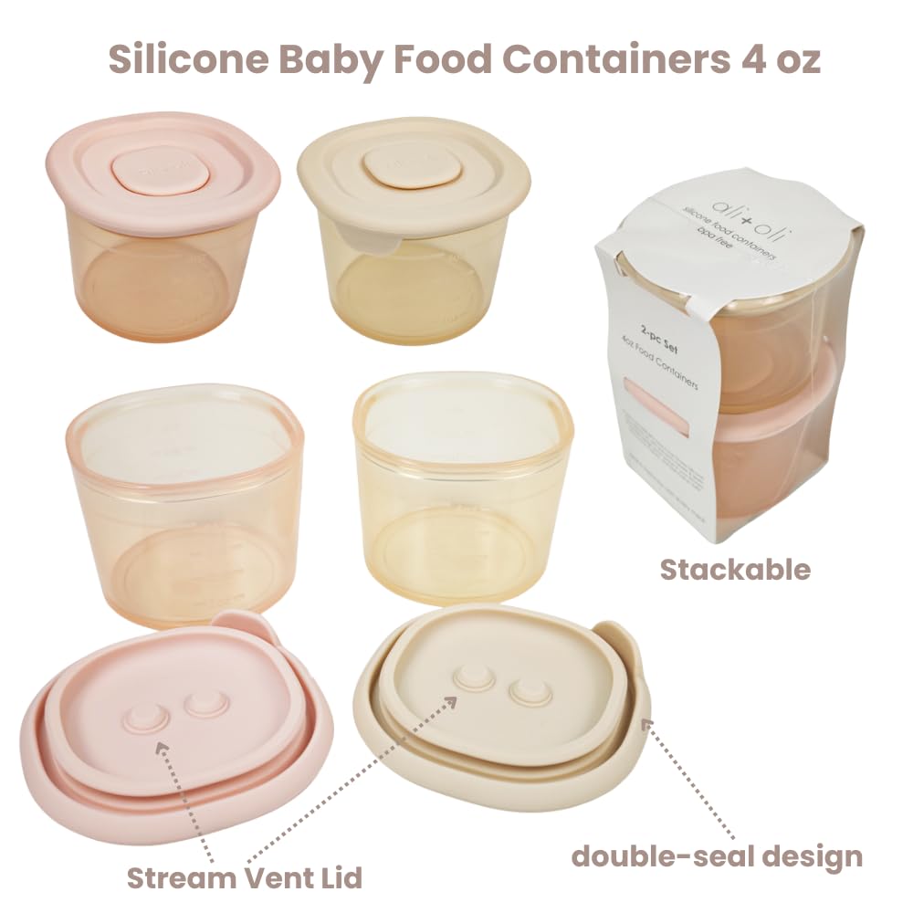 Ali+Oli airtight double-seal lids prevent leaks during transport and storage