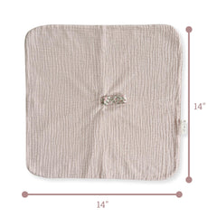Ali+Oli center fabric loop supports quick pacifier attachment for busy mornings.