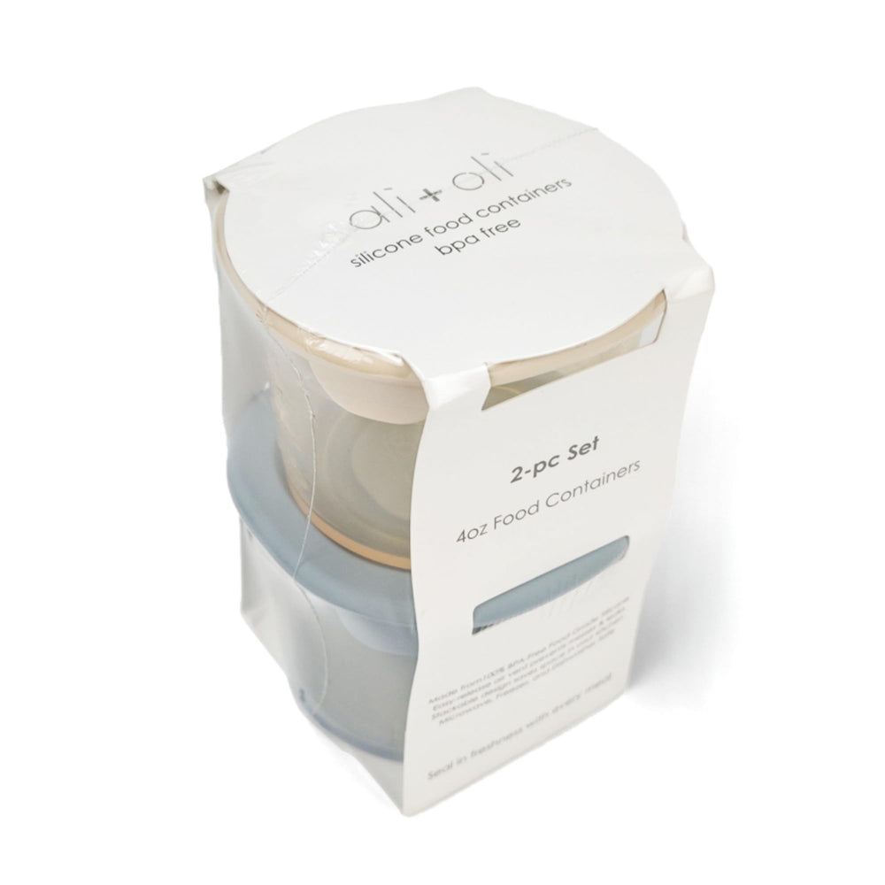 Ali+Oli containers suited for daycare, travel, and home use.