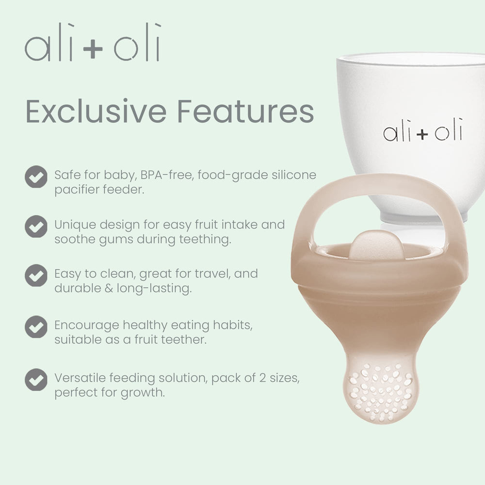 Ali+Oli easy-grip handle feeder for little hands.